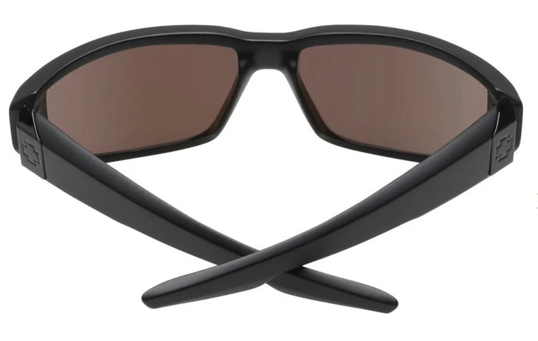 Spy Optic DIRTY MO Sunglasses - Matte Black / Happy Bronze POLAR Blue Spectra Mirror Lens