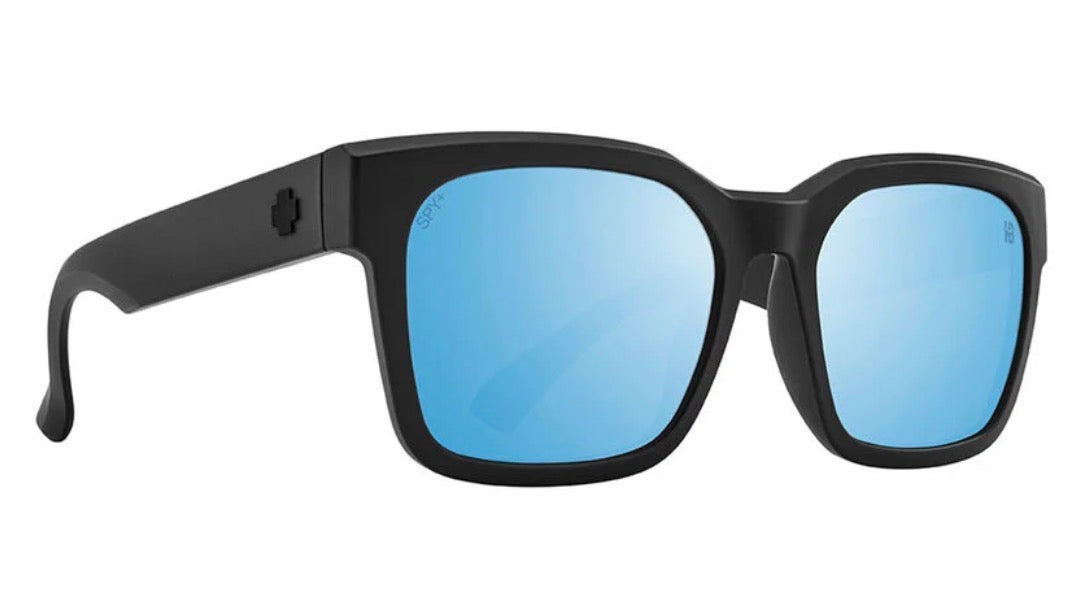 Spy Optic DESSA Sunglasses - MATTE Black / Happy BOOST POLAR ICE Blue Spectra Mirror Lens