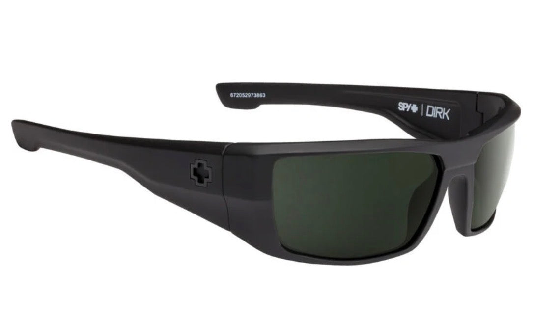 Spy Optic DIRK SOSI ANSI Sunglasses - MATTE Black / Happy Gray Green Lens