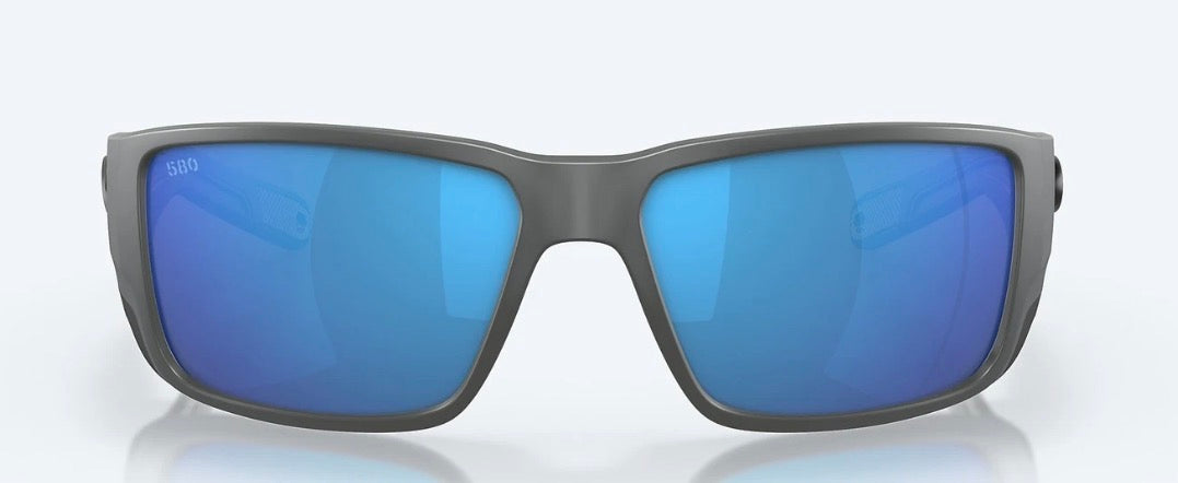 Costa Del Mar BLACKFIN Sunglasses - Matte GRAY / Blue Mirror Polarized 580G Lens