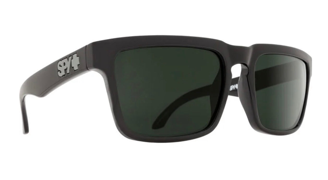 Spy Optic HELM Sunglasses - GLOSS Black / HAPPY Gray Green Lens