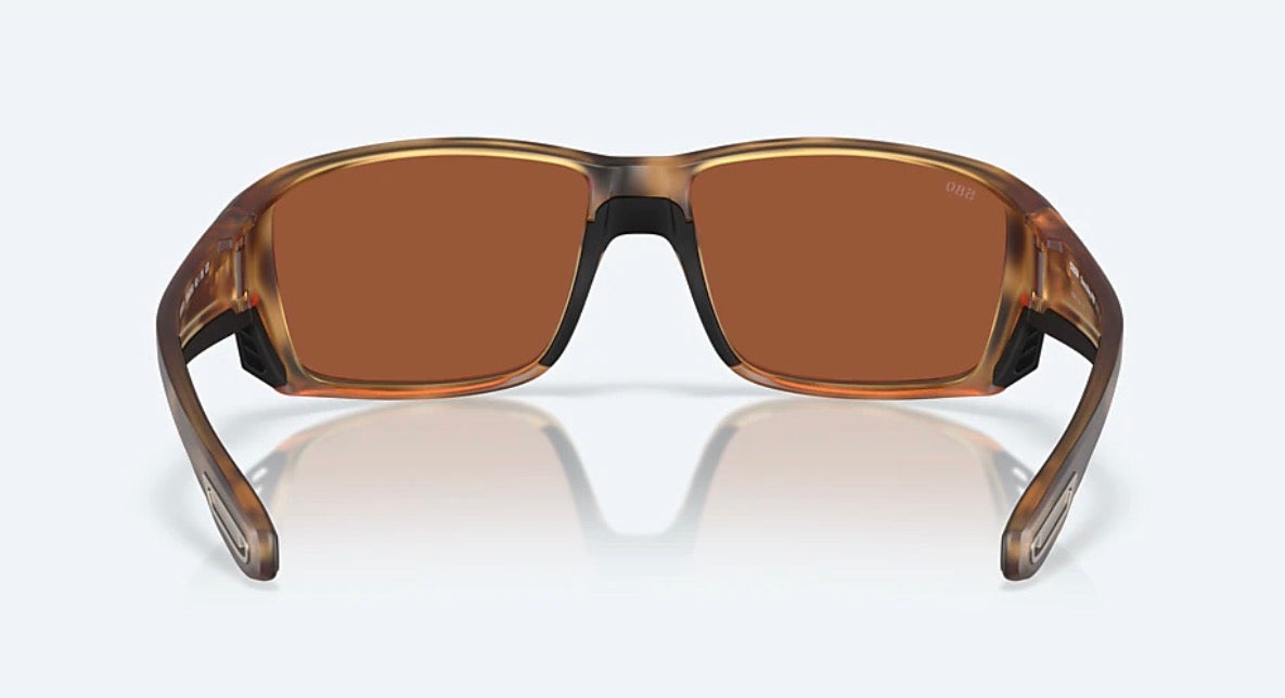 Costa Del Mar TUNA ALLEY PRO Sunglasses - Matte Tortoise / Green Mirror Polarized 580 Glass Lens