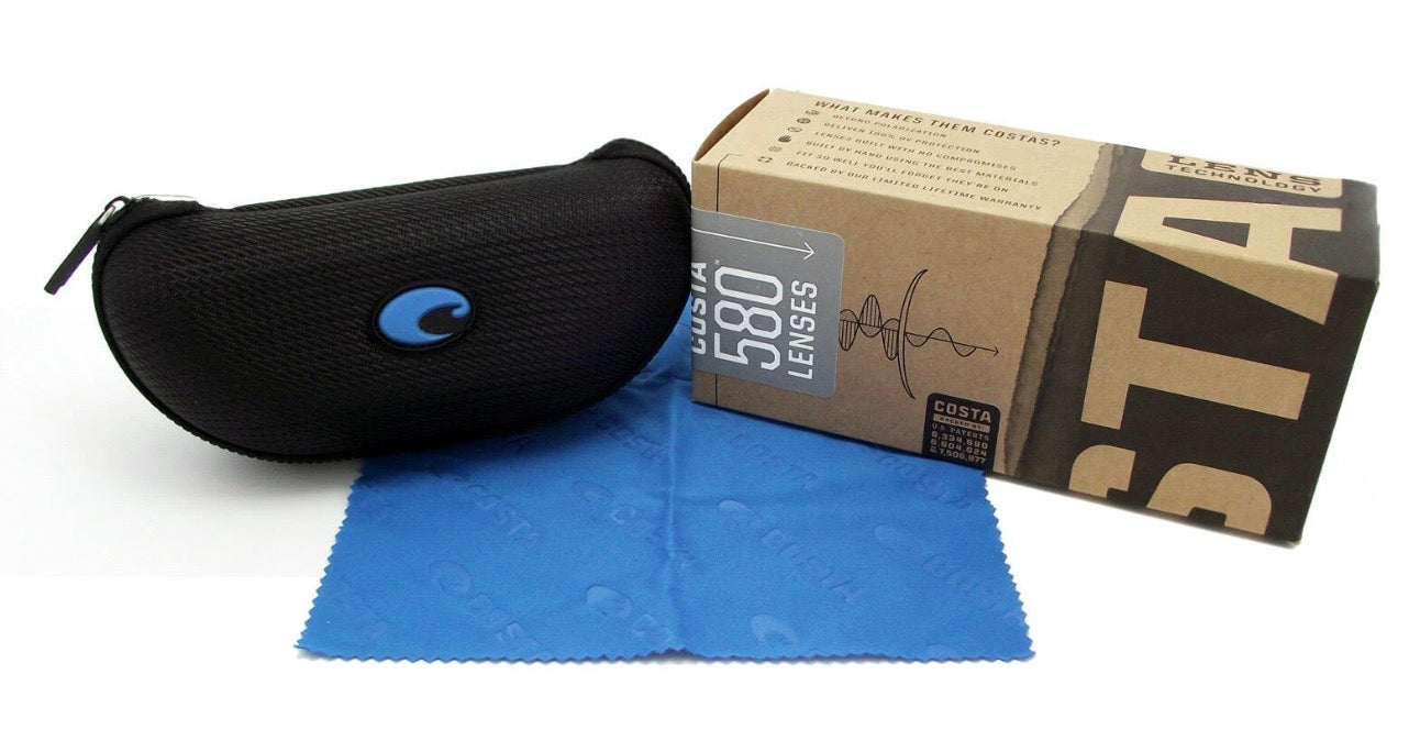 Costa Del Mar BLACKFIN Sunglasses - Matte GRAY / Blue Mirror Polarized 580G Lens