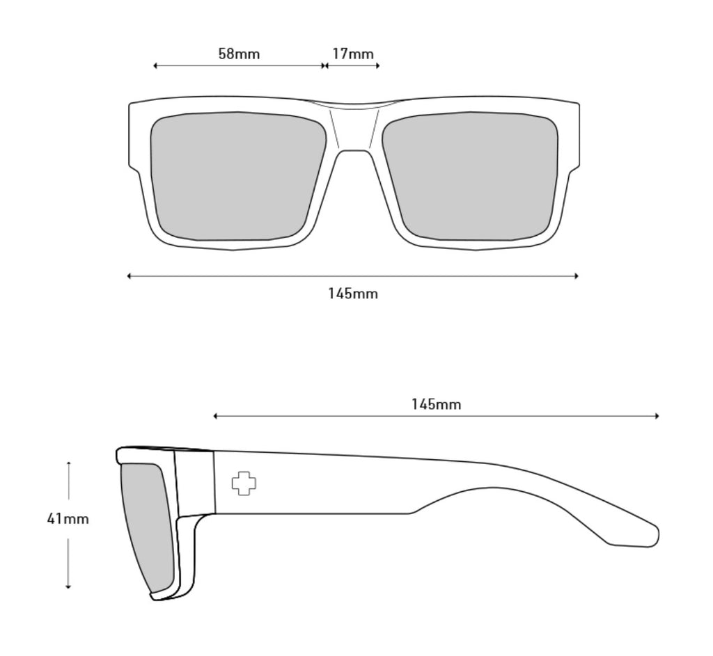 Spy Optic CYRUS Sunglasses - Matte Black / Happy BOOST POLARIZED Ice Blue Mirror Lens