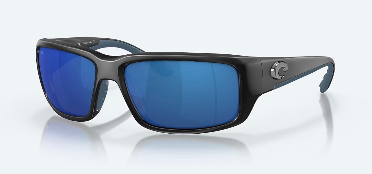 Costa FANTAIL Sunglasses - Matte Black / Blue Mirror Polarized 580P Lens