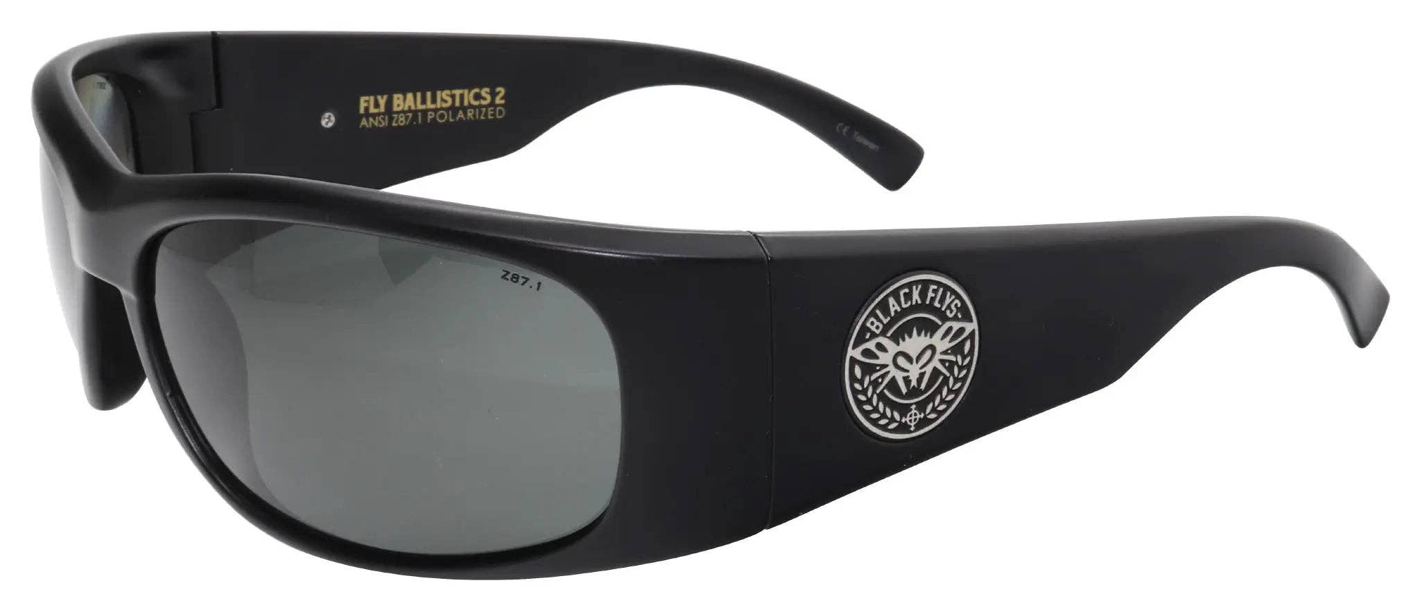 Black Flys Ballistics 2 Safety Glasses - Matte Black / Smoke Lens