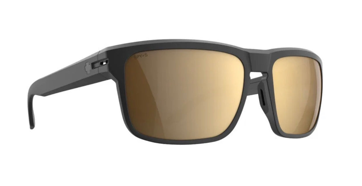 Spy Optic REGION Sunglasses - MATTE Black ANSI / Happy Bronze Gold Mirror Lens