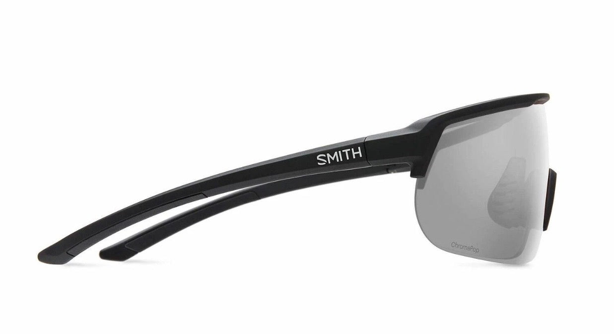 Smith Optic TRACKSTAND Sunglasses - Matte Black / ChromaPop Platinum Silver Mirror + Rose Lens