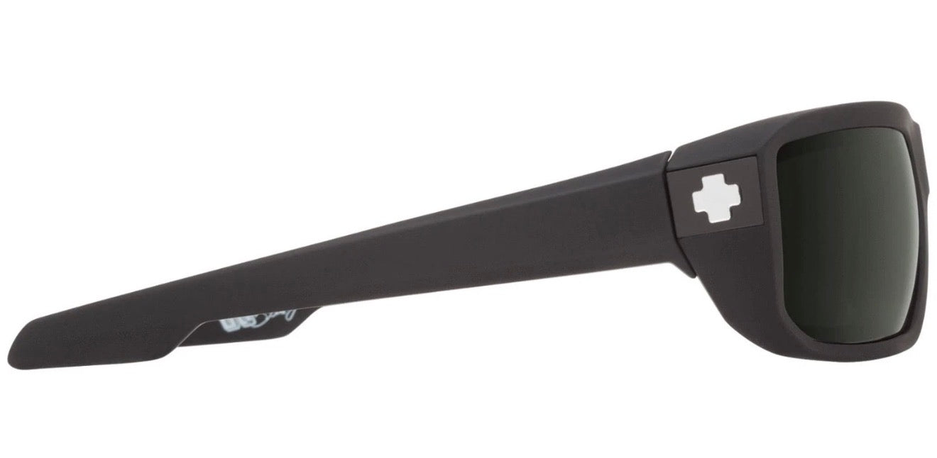 Spy Optic MCCOY Sunglasses - Soft MATTE Black/ Happy Gray Green POLARIZED Lens