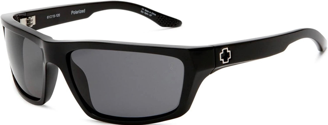 Spy Optic KASH Sunglasses - GLOSS Black / Happy Gray Green POLARIZED Lens