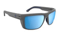 Spy Optic OVERHAUL Sunglasses - Matte Gray ANSI / Happy BOOST POLARIZED Ice Blue Mirror Lens