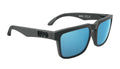 Spy Optic HELM Sunglasses - Soft Matte Dark Gray / HAPPY Gray Green POLARIZED Light Blue Spectra Mirror Lens