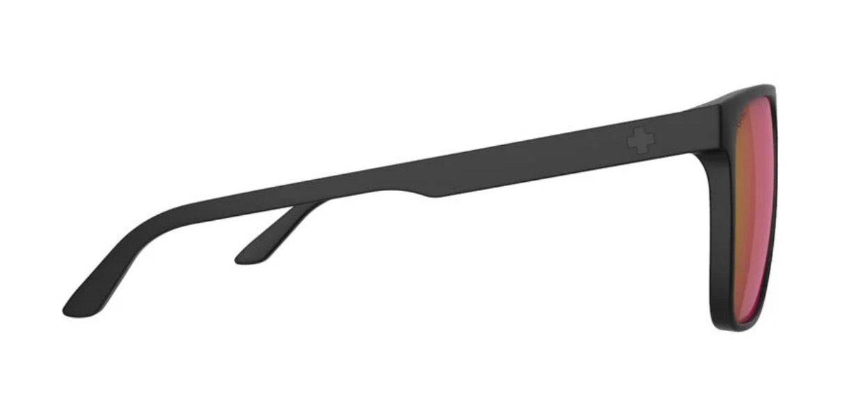 Spy Optic CZAR Sunglasses - Soft Matte Black / Happy Bronze Pink Mirror Lens