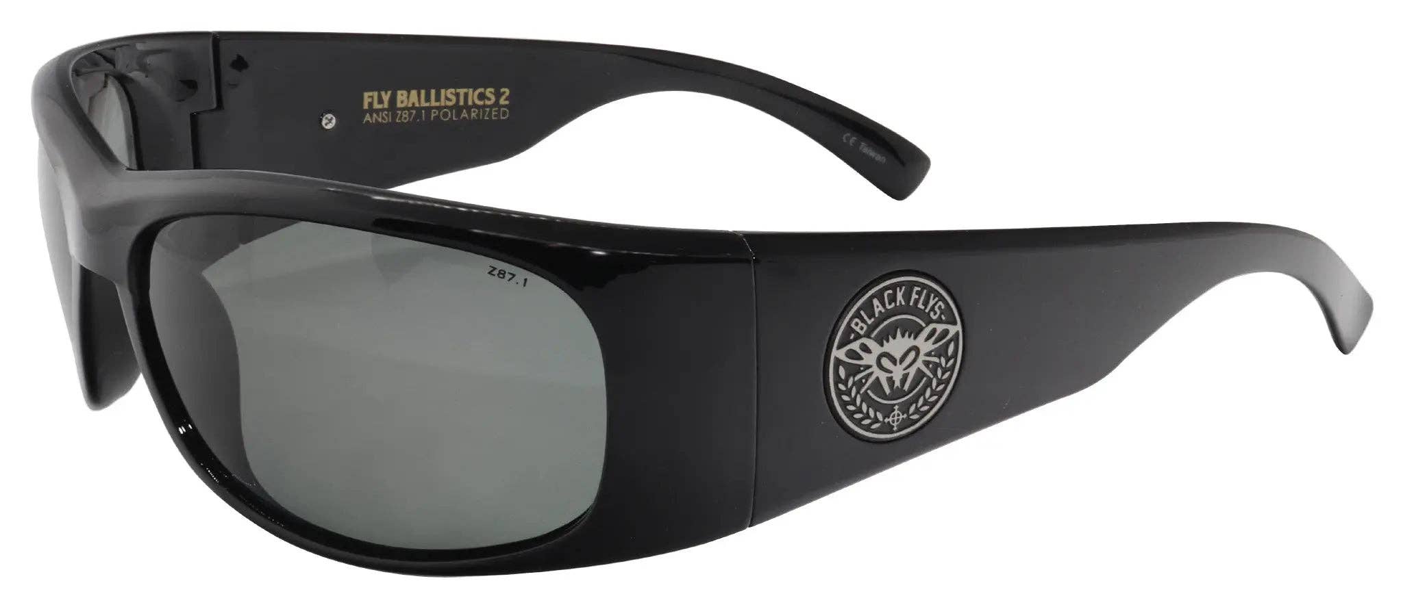 Black Flys Ballistics 2 Safety Glasses - Matte Black / Smoke Lens