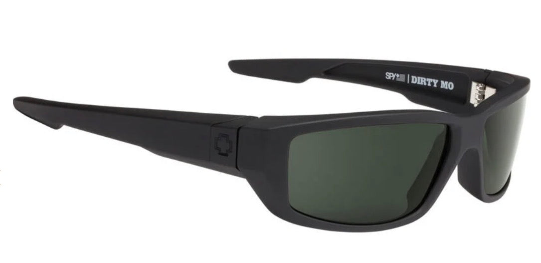 Spy Optic DIRTY MO Sunglasses - SOSI Matte Black / Happy Gray Green POLARIZED Lens