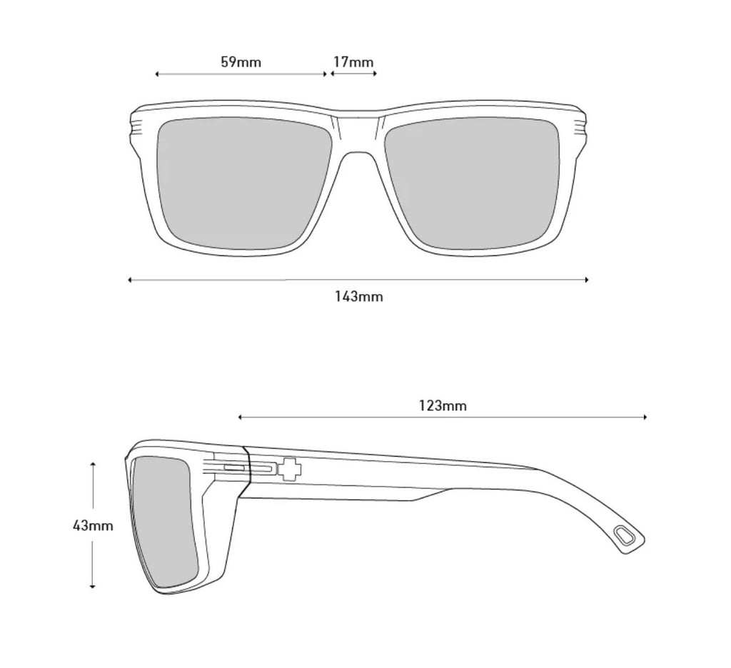 Spy Optic OVERHAUL Sunglasses - Matte STEEL Blue ANSI / Happy Gray POLARIZED Platinum Mirror Lens