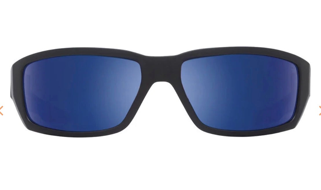 Spy Optic DIRTY MO Sunglasses - Matte Black / Happy Bronze POLAR Blue Spectra Mirror Lens