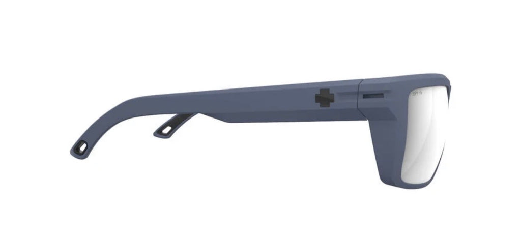 Spy Optic OVERHAUL Sunglasses - Matte STEEL Blue ANSI / Happy Gray POLARIZED Platinum Mirror Lens