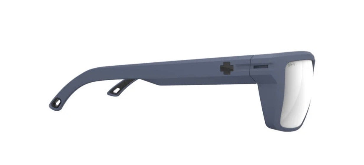 Spy Optic OVERHAUL Sunglasses - Matte STEEL Blue ANSI / Happy Gray POLARIZED Platinum Mirror Lens