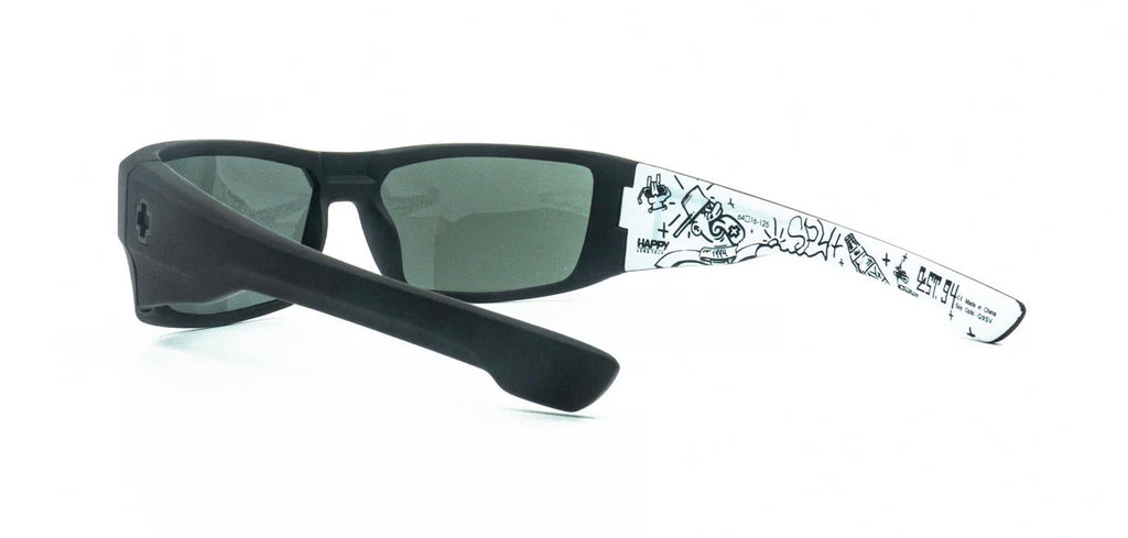 Spy Optic DIRK Sunglasses - White CRYPTO / HAPPY Gray Green Lens
