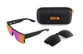 Spy Optic CYRUS SWITCH Sunglasses - Matte Black / Happy Gray Green + Happy Gray Green Pink Mirror Lens