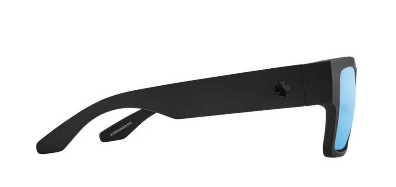 Spy Optic CYRUS Sunglasses - Matte Black / Happy BOOST POLARIZED Ice Blue Mirror Lens