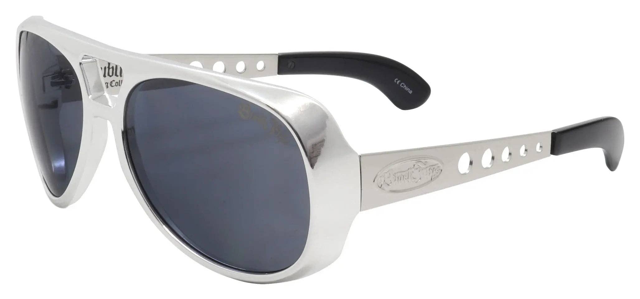 Black Flys King Fly SUBLIME Collab Sunglasses - Chrome / Smoke Lens