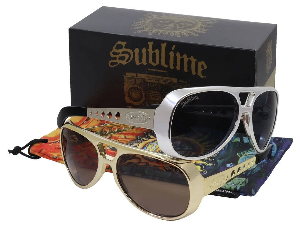 Black Flys King Fly SUBLIME Collab Sunglasses - Chrome / Smoke Lens