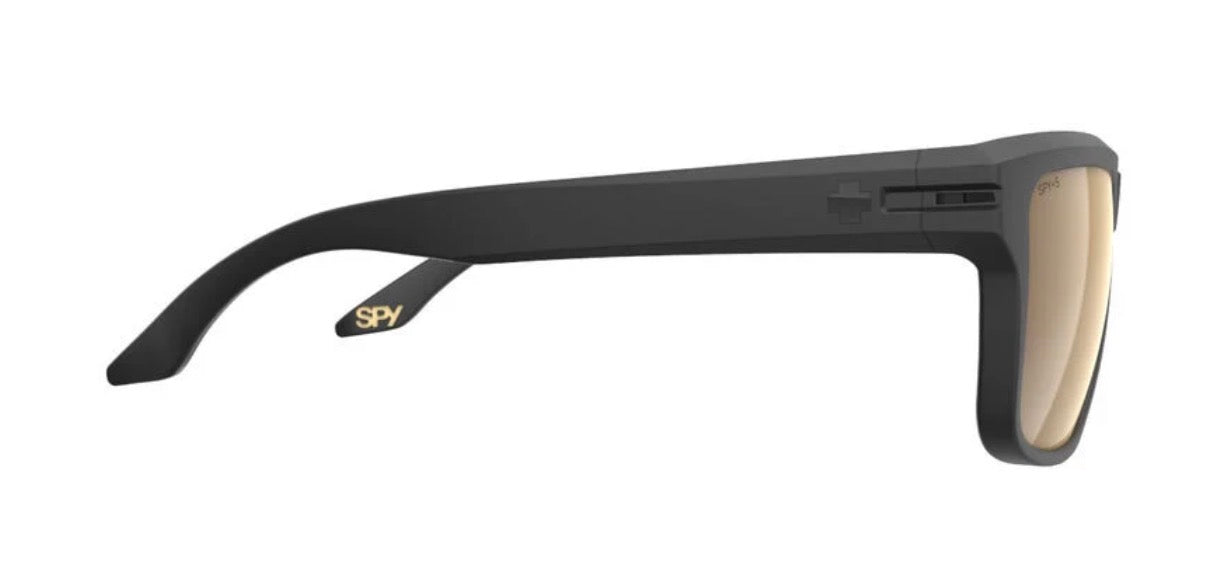 Spy Optic REGION Sunglasses - MATTE Black ANSI / Happy Bronze Gold Mirror Lens