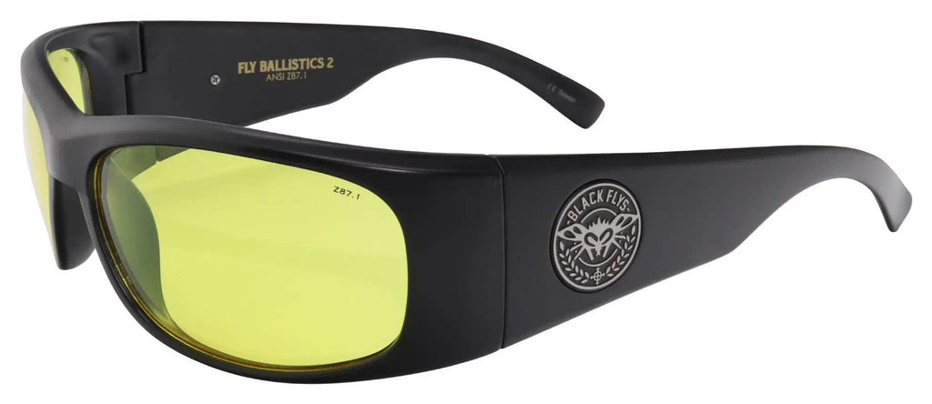 Black Flys Ballistics 2 Safety Glasses - Matte Black / Smoke Lens