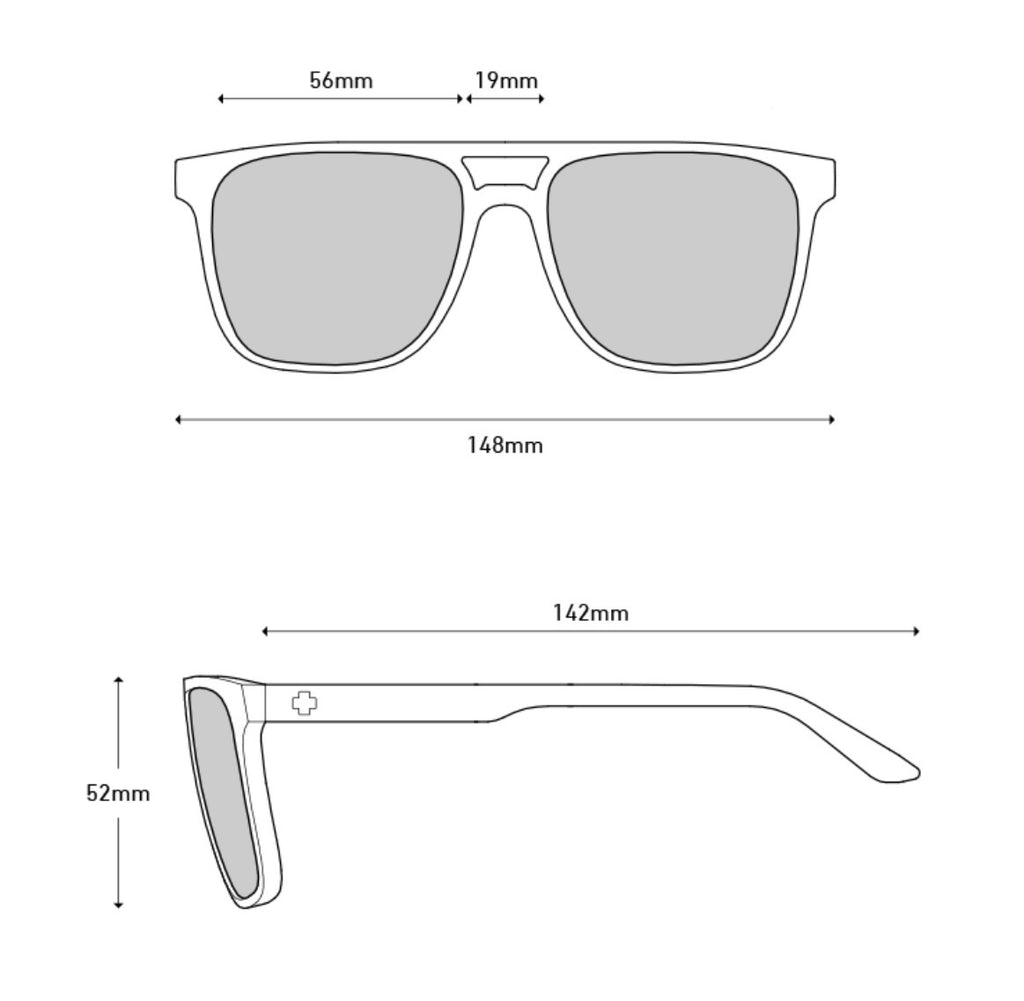 Spy Optic CZAR Sunglasses - Soft Matte Black / Happy Bronze Pink Mirror Lens