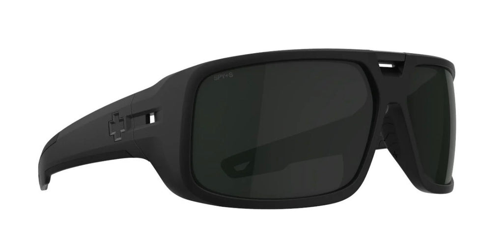 Spy Optic MAINLINE Sunglasses - Matte Black ANSI / Happy Gray Green POLARIZED Lens