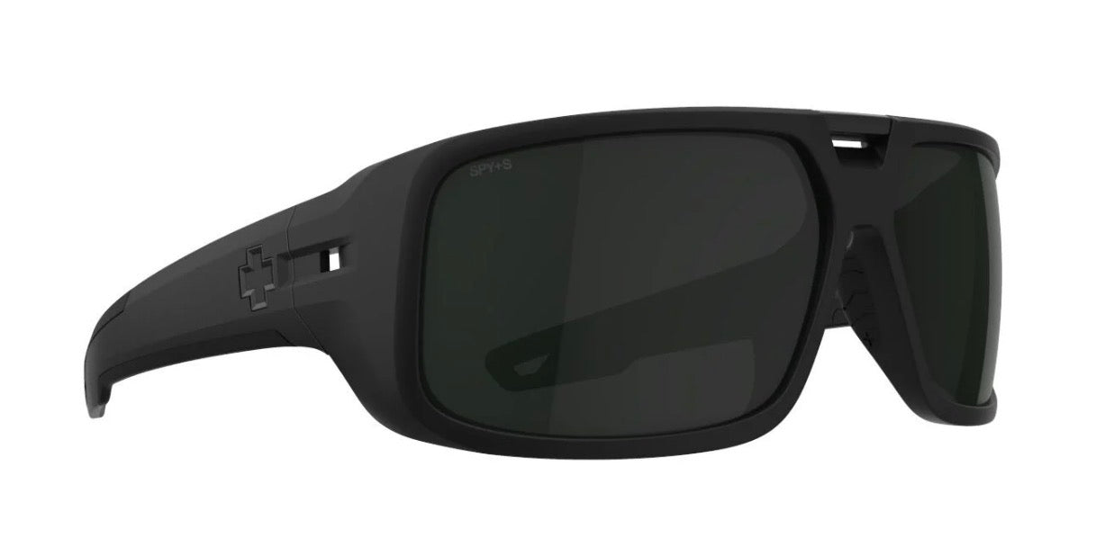 Spy Optic MAINLINE Sunglasses - Matte Black ANSI / Happy Gray Green POLARIZED Lens