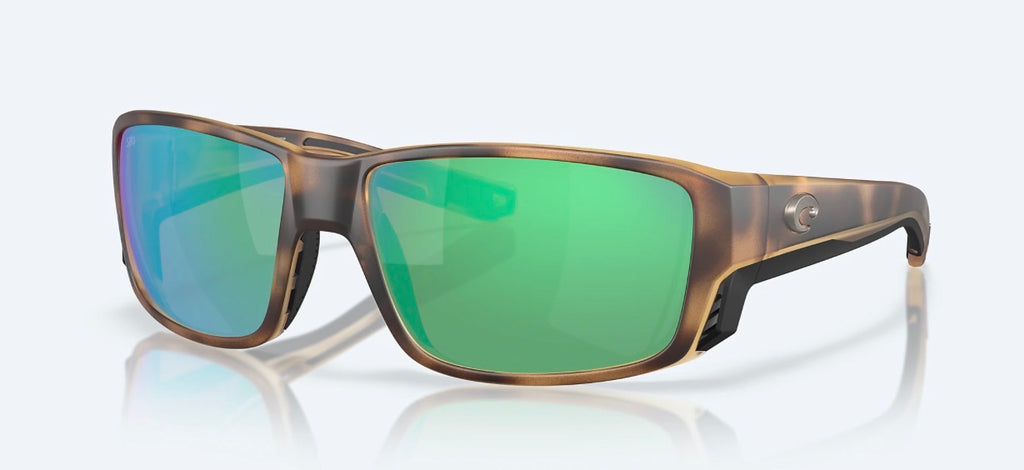 Costa Del Mar TUNA ALLEY PRO Sunglasses - Matte Tortoise / Green Mirror Polarized 580 Glass Lens