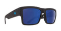 Spy Optic CYRUS Sunglasses - Soft Matte Black / Happy Bronze BLUE Spectra Mirror Lens
