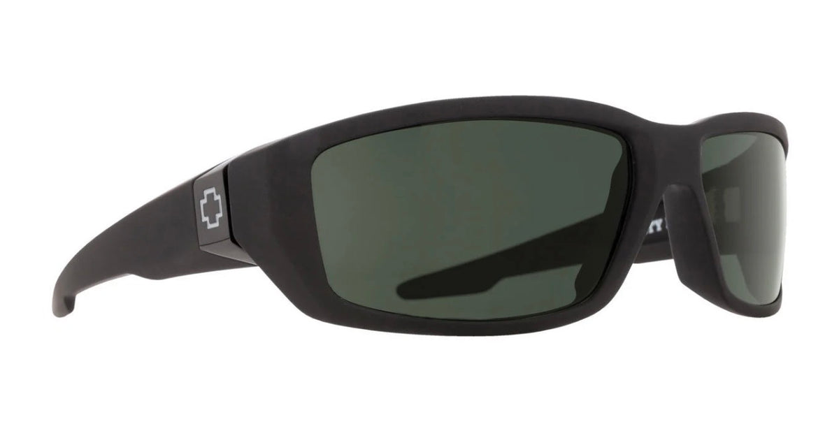 Spy Optic TARMAC Sunglasses - Soft Matte Black / HAPPY Gray Green Lens