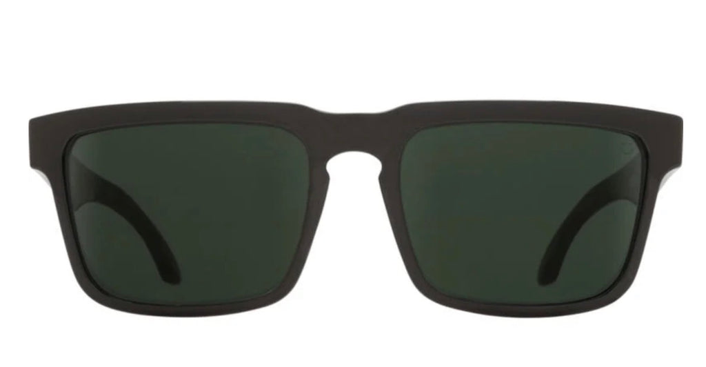 Spy Optic HELM Sunglasses - GLOSS Black / HAPPY Gray Green Lens