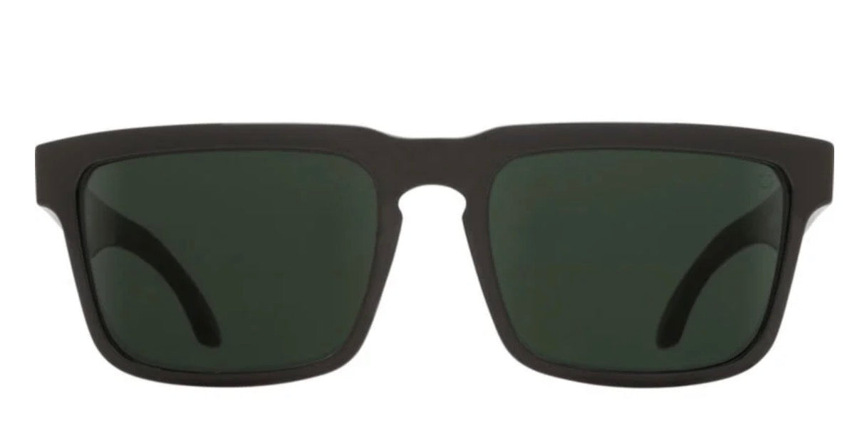 Spy Optic HELM Sunglasses - GLOSS Black / HAPPY Gray Green Lens