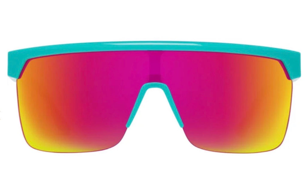 Spy Optic FLYNN 5050 Sunglasses - Teal / Happy Gray Green Pink Spectra Mirror Lens