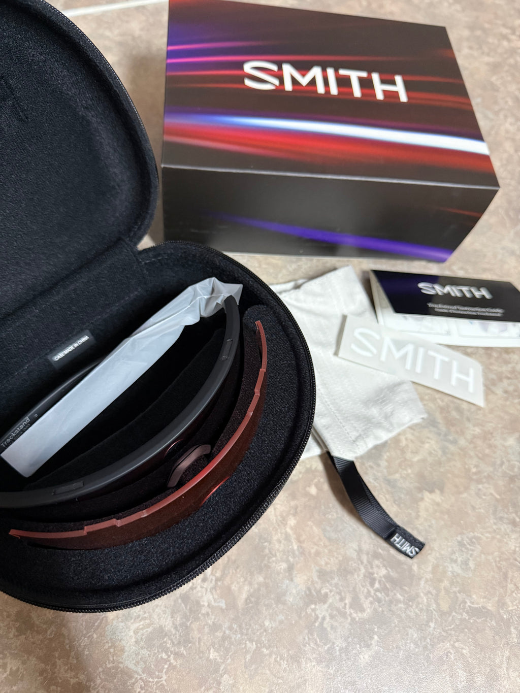 Smith Optic TRACKSTAND Sunglasses - Matte Black / ChromaPop Platinum Silver Mirror + Rose Lens