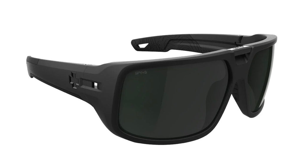 Spy Optic MAINLINE Sunglasses - Matte Black ANSI / Happy Gray Green POLARIZED Lens
