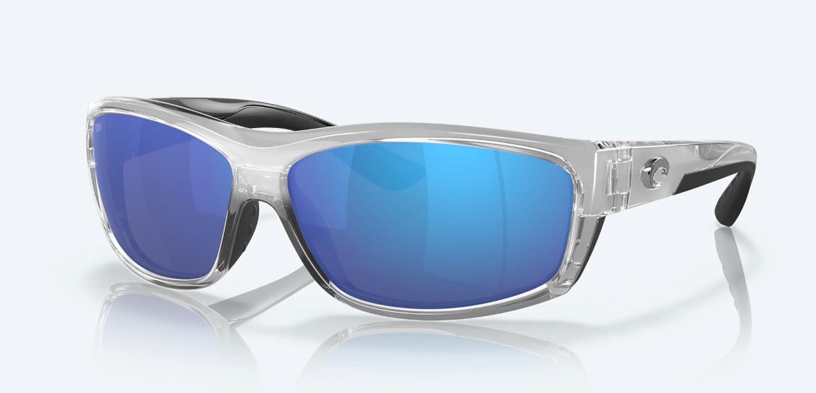 Costa Del Mar SALTBREAK Sunglasses - Silver / Blue Mirror Polarized 580 Glass Lens