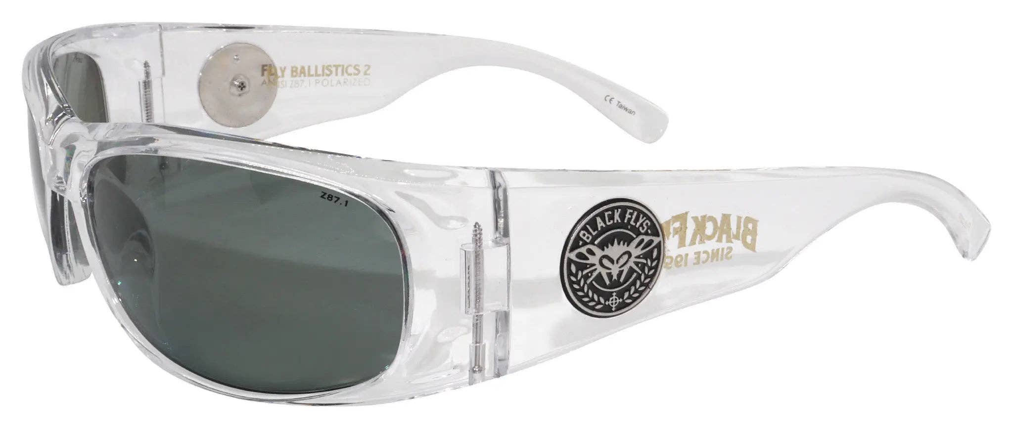 Black Flys Ballistics 2 Safety Glasses - Matte Black / Smoke Lens