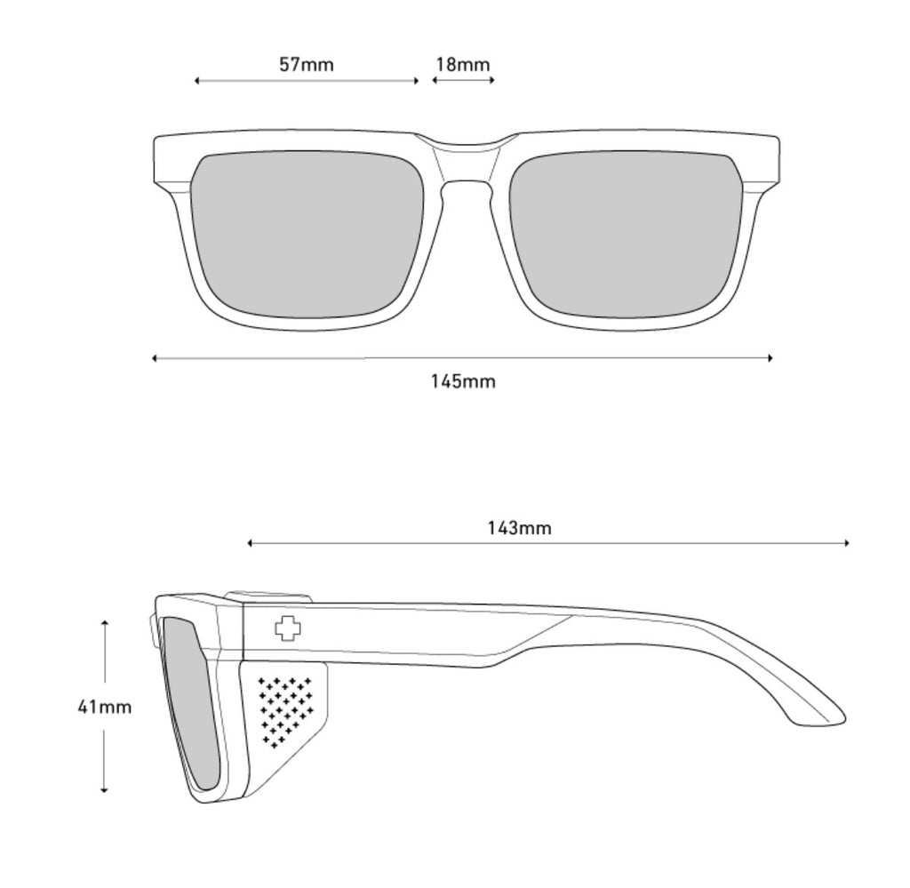 Spy Optic HELM TECH Sunglasses - Matte Black / Happy BOOST Polarized Ice Blue Mirror Lens