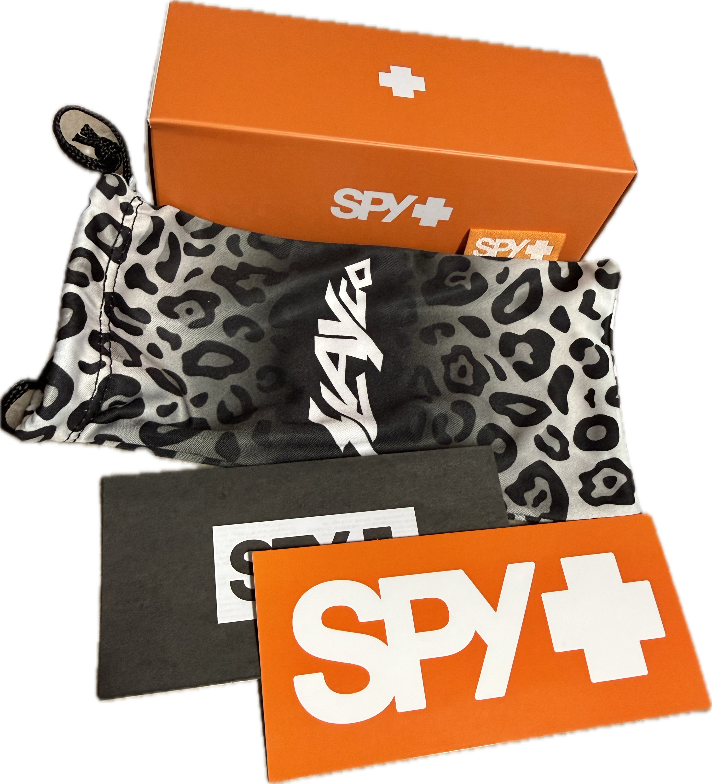 Spy Optic DISCORD Sunglasses - SLAYCO Matte Black LEOPARD / Happy Light Silver Spectra Mirror Lens