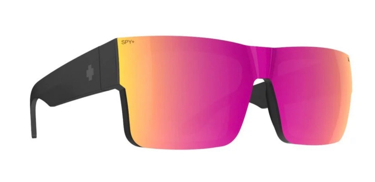 Spy Optic CYRUS SWITCH Sunglasses - Matte Black / Happy Gray Green + Happy Gray Green Pink Mirror Lens