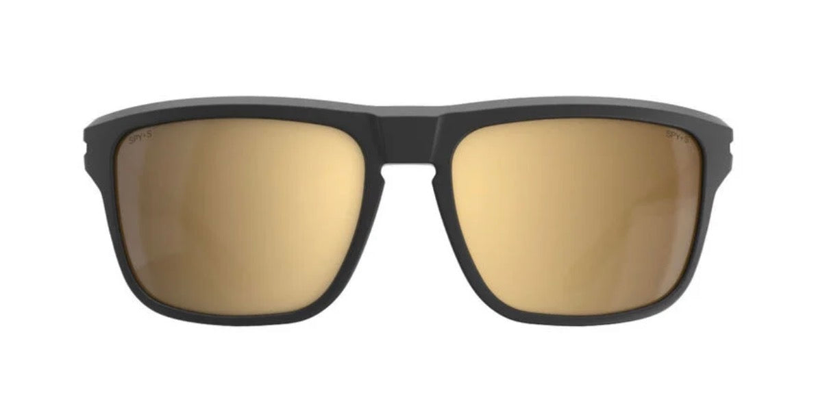 Spy Optic REGION Sunglasses - MATTE Black ANSI / Happy Bronze Gold Mirror Lens