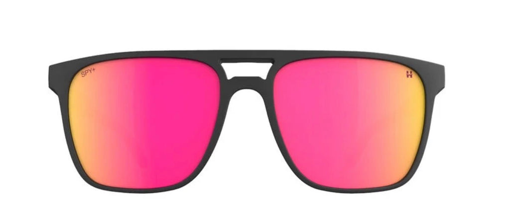 Spy Optic CZAR Sunglasses - Soft Matte Black / Happy Bronze Pink Mirror Lens