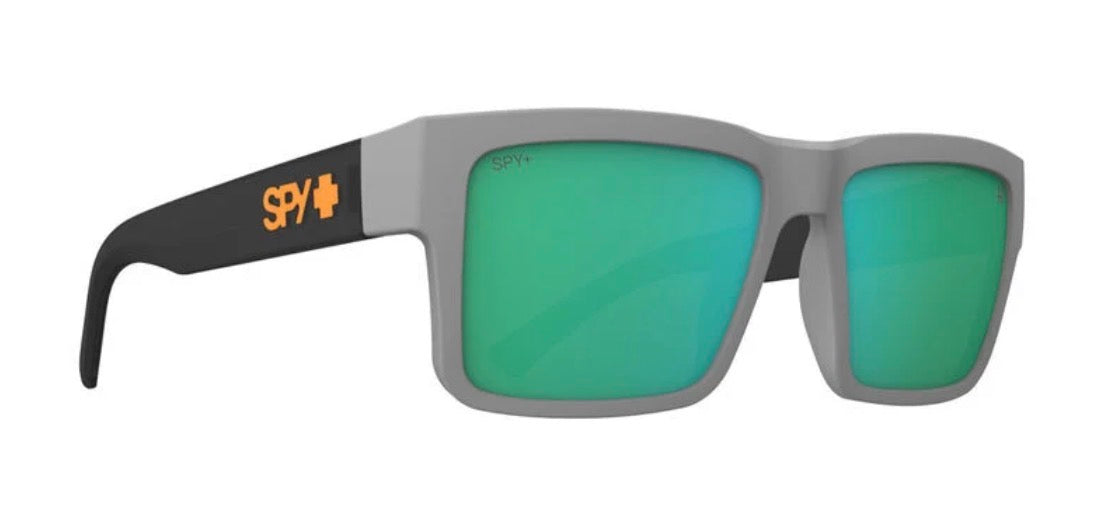 Spy Optic MONTANA Sunglasses - Matte Gray Translucent Black/ Happy Bronze Light GREEN Spectra Mirror Lens