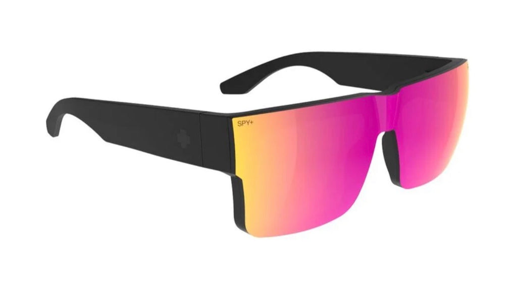 Spy Optic CYRUS SWITCH Sunglasses - Matte Black / Happy Gray Green + Happy Gray Green Pink Mirror Lens